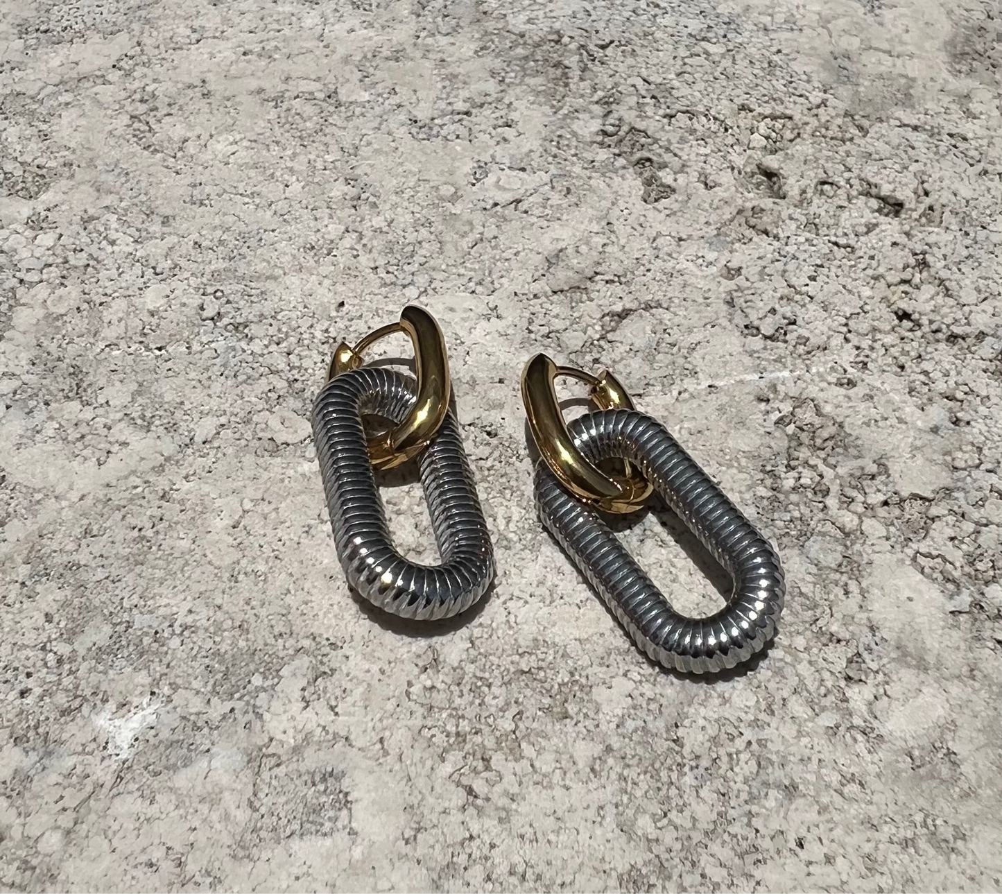 Gold&Silver Link Earrings
