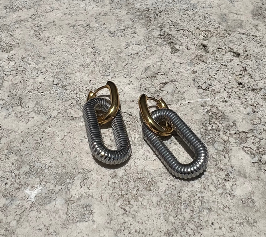 Gold&Silver Link Earrings